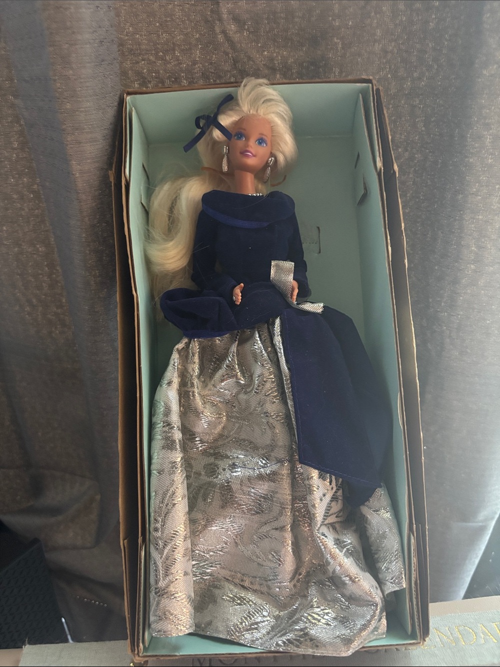 Winter Velvet Barbie in box